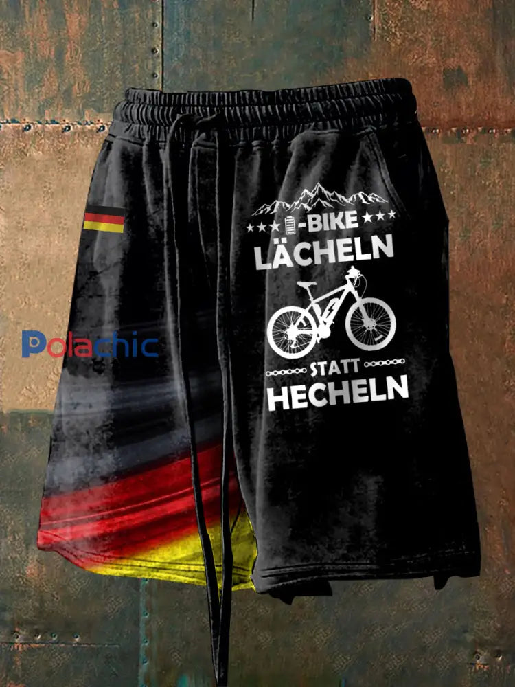 Short imprimé Fahrrad Homme Noir / S