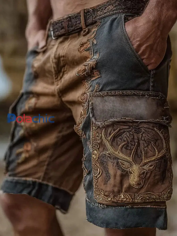 Short Western Elk Homme comme image / S