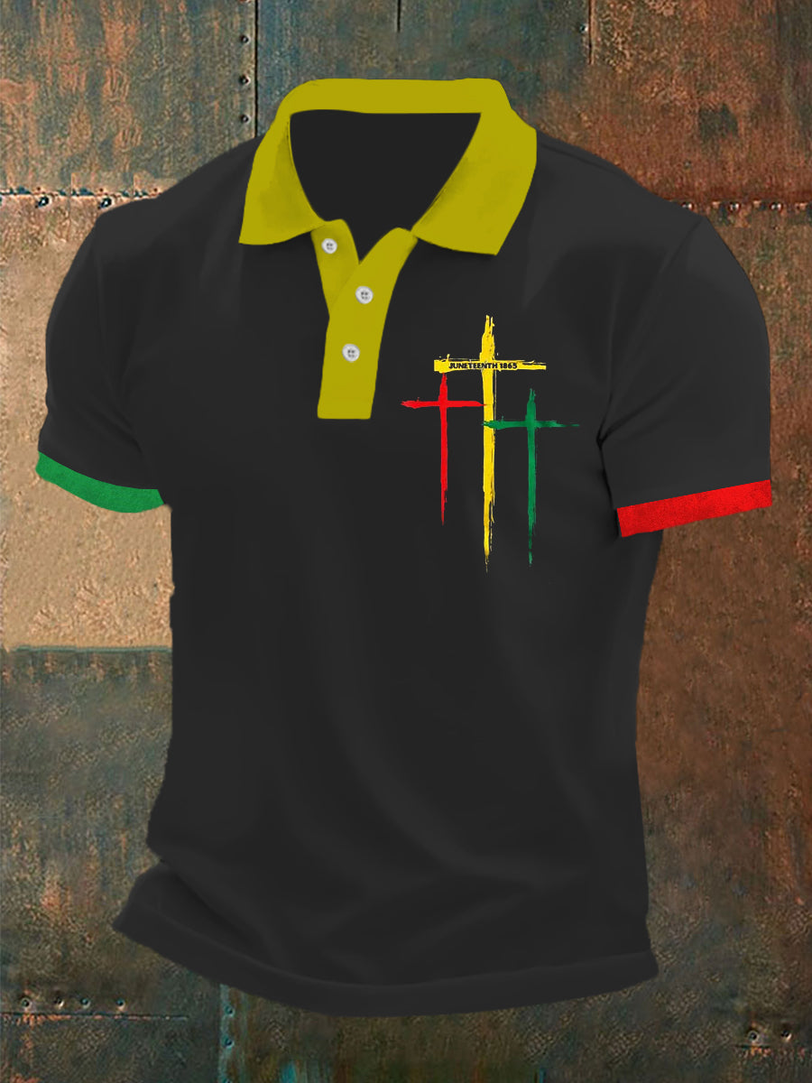 T-shirt à manches courtes imprimé Juneteenth 1865 pour homme
