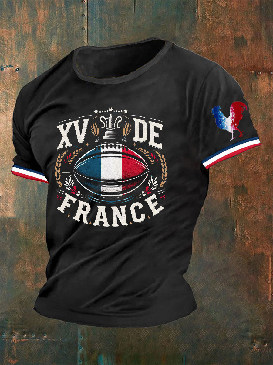 T-shirt XV DE France Le Coq Gaulois pour homme