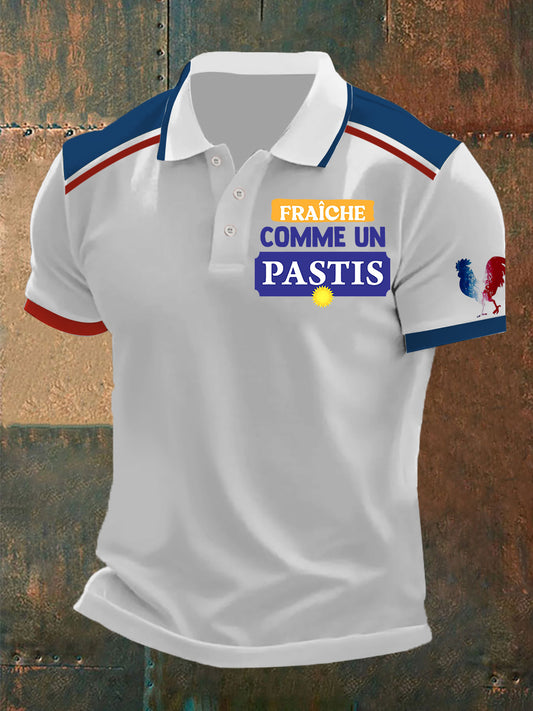 Polo à manches courtes Fraiche Comme Un Pastis Homme