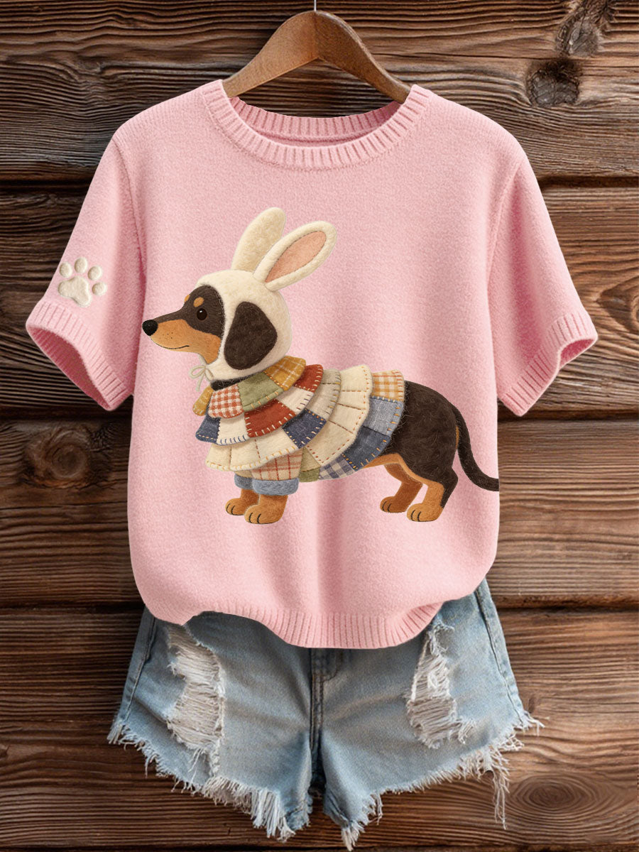 Hauts de costume de lapin teckel pour femmes, style Pâques