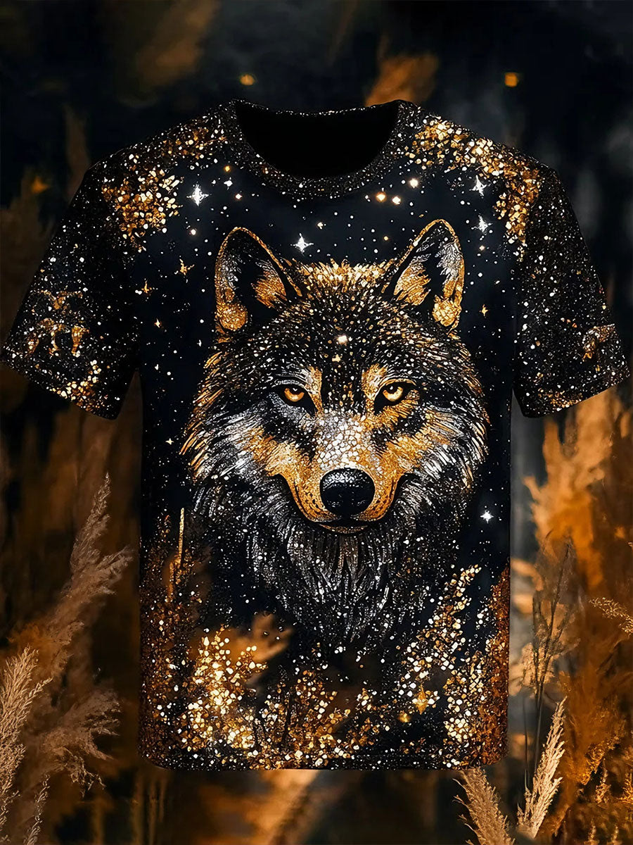 T-shirts de loup de la personnalité de la mode des hommes