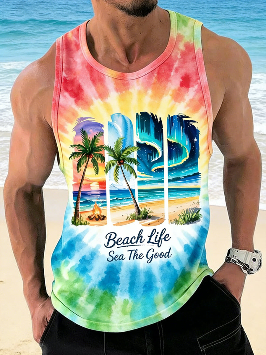 Débardeur imprimé Beach Resort Style Homme