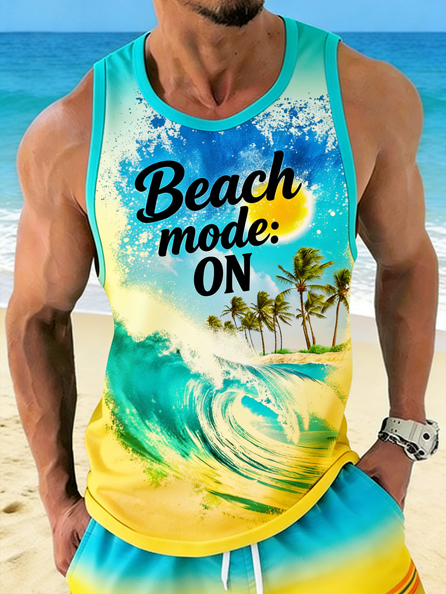 Débardeur imprimé style resort pour homme