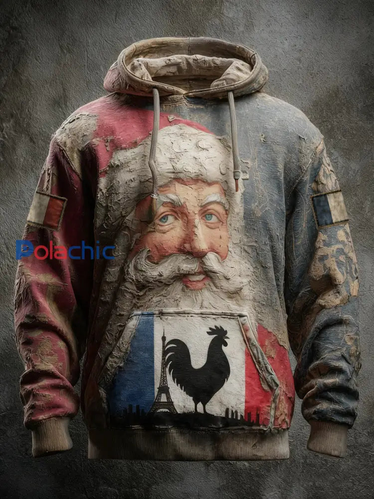 Sweat à capuche de Noël pour hommes avec poche comme image / S
