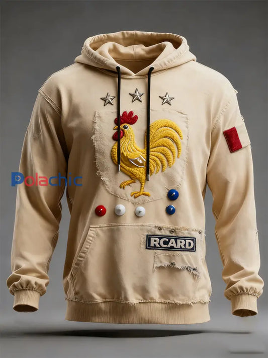 Sweat à capuche décontracté Vintage French Flag Ricard pour homme A / S