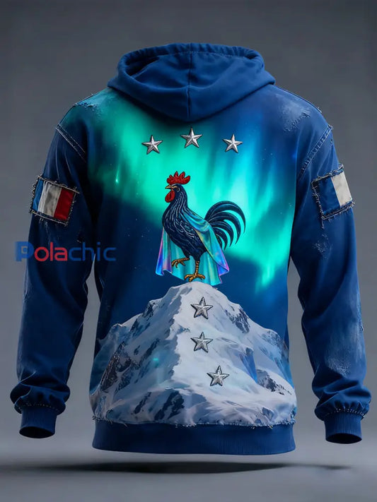 Sweat à capuche décontracté Vintage French Flag Ricard pour homme A / S