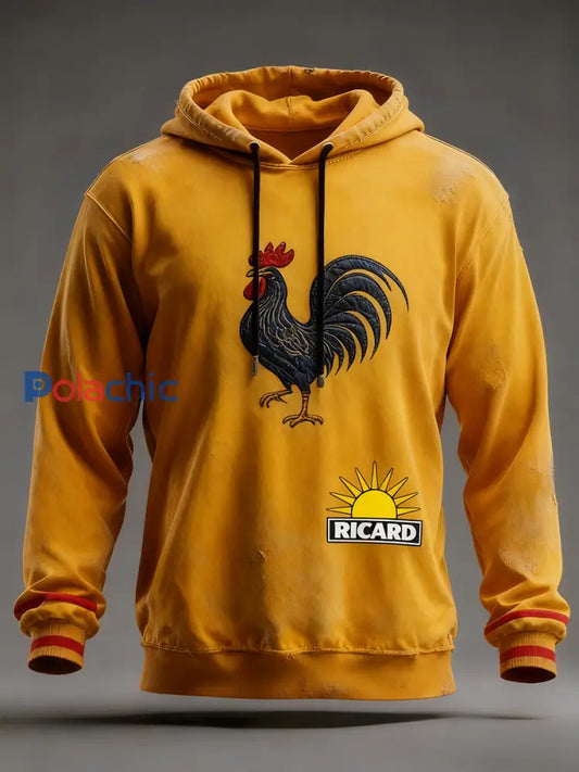 Sweat à capuche décontracté Vintage French Flag Ricard pour homme A / S