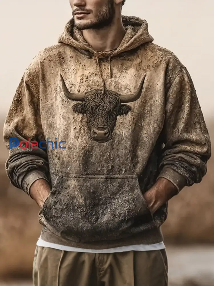 Sweat à capuche Western Highland Cattle Homme comme image / S