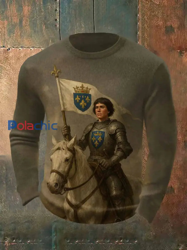 Sweat Décontracté À Manches Longues Vintage Jeanne D’arc comme image / S