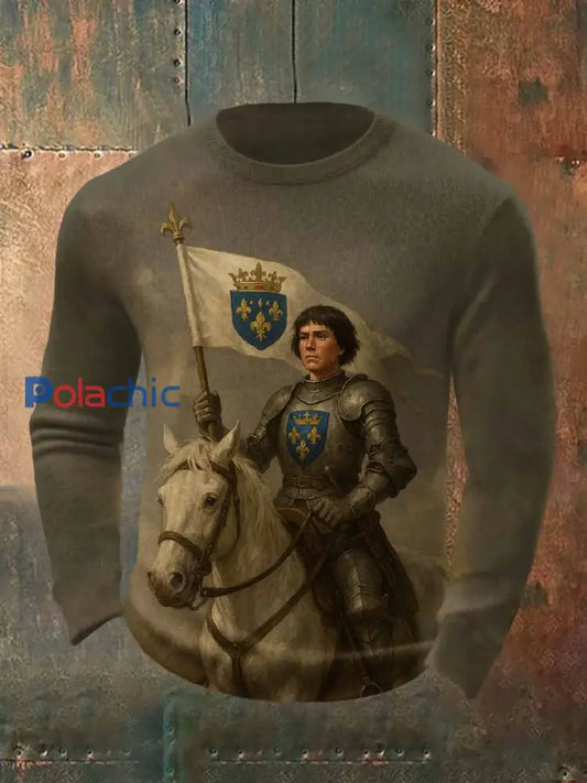 Sweat Décontracté À Manches Longues Vintage Jeanne D’arc comme image / S