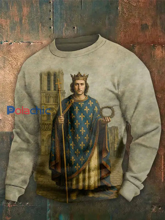 Sweat Décontracté Vintage Du Roi Français Louis Ix comme image / S