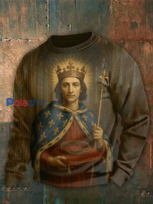 Sweat Décontracté Vintage Du Roi Français Louis Ix comme image / S