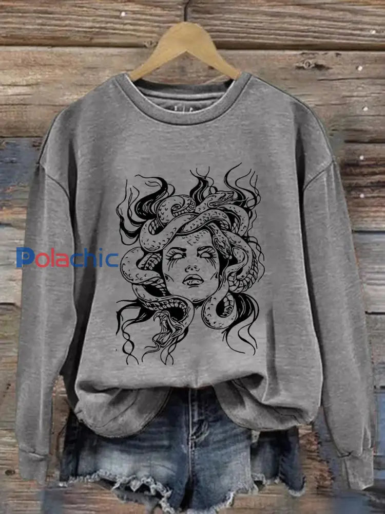 Sweat Medusa pour femmes Gris clair / S