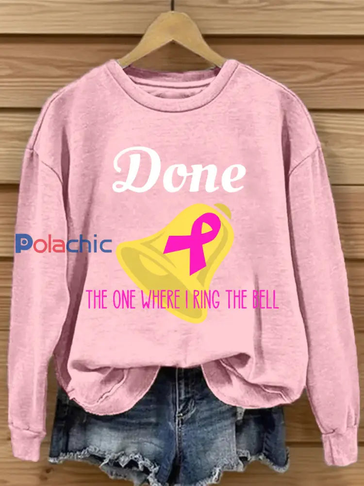 Sweat-shirt à imprimé The One When I Ring The Bell Femme Rose / S