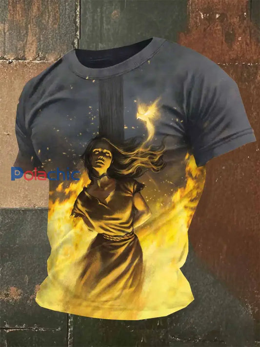Sweat shirt Décontracté À Imprimé Vintage Jeanne D’arc comme image / S