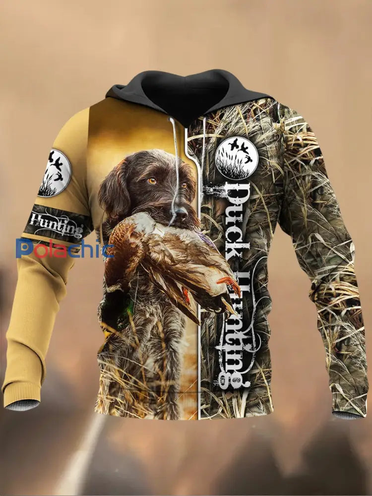 Sweat-shirt décontracté imprimé rétro pour hommes A / M