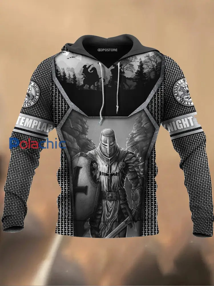 Sweat-shirt décontracté imprimé rétro pour hommes C / M