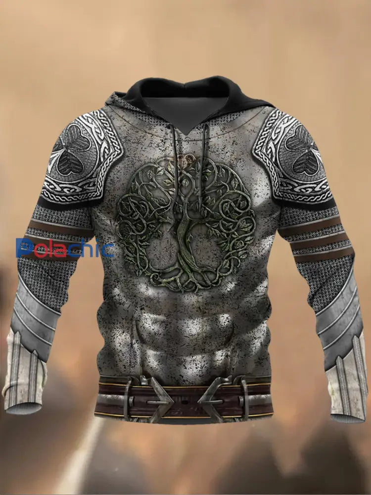 Sweat-shirt décontracté imprimé rétro pour hommes Style 10 / M