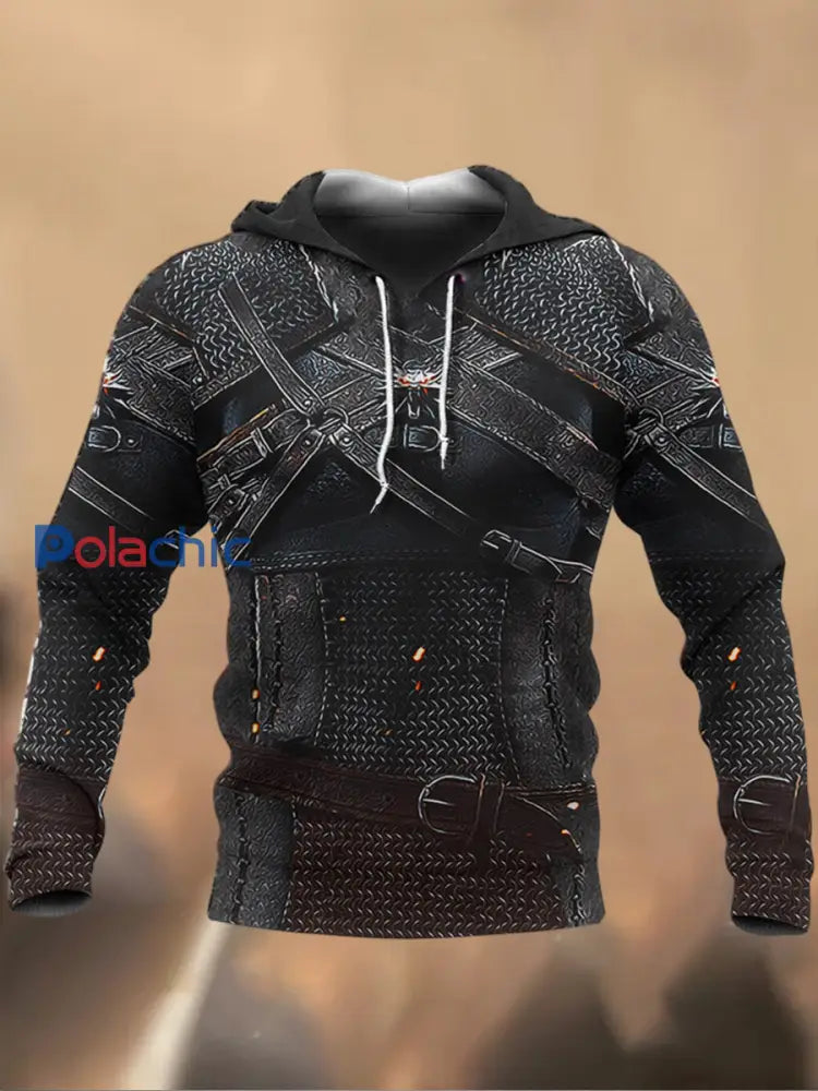 Sweat-shirt décontracté imprimé rétro pour hommes Style 6 / M