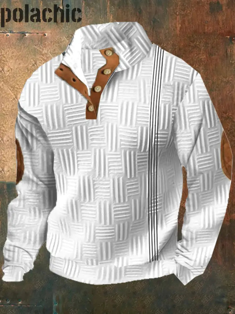 Sweat-Shirt Épais Décontracté À Imprimé Graphique Texturé Western Rétro Pour Hommes A / S