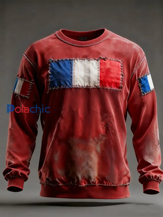 Sweat-shirt Homme Drapeau Français comme image / S