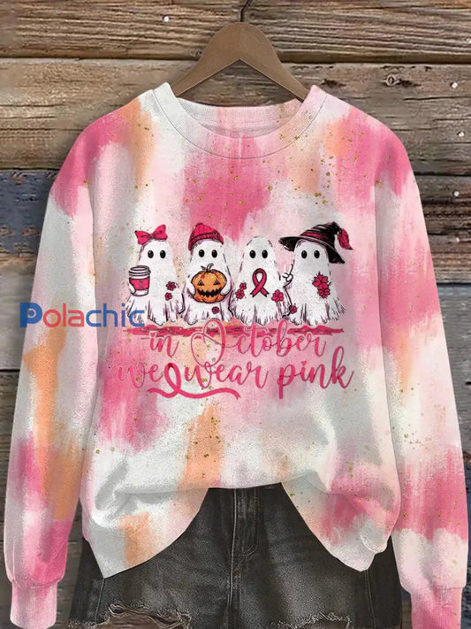 Sweatshirt Femme In october We Wear Rose Régulier comme image / S