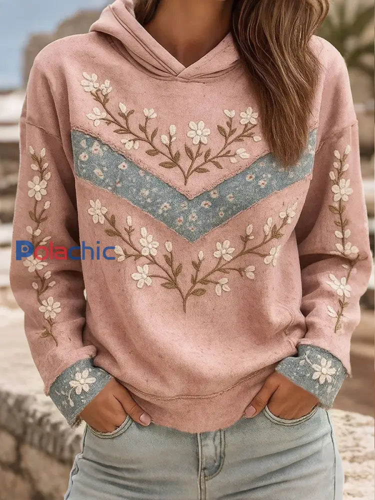 Sweatshirts Femme Breast Cancer Rose Imprimé Floral Rose / S