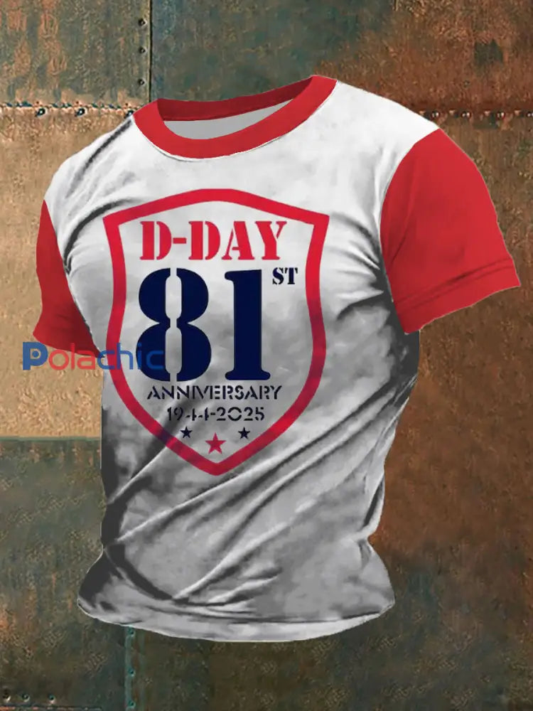 T-shirt 1944 Normandie Military History D-Day pour homme Blanc / S