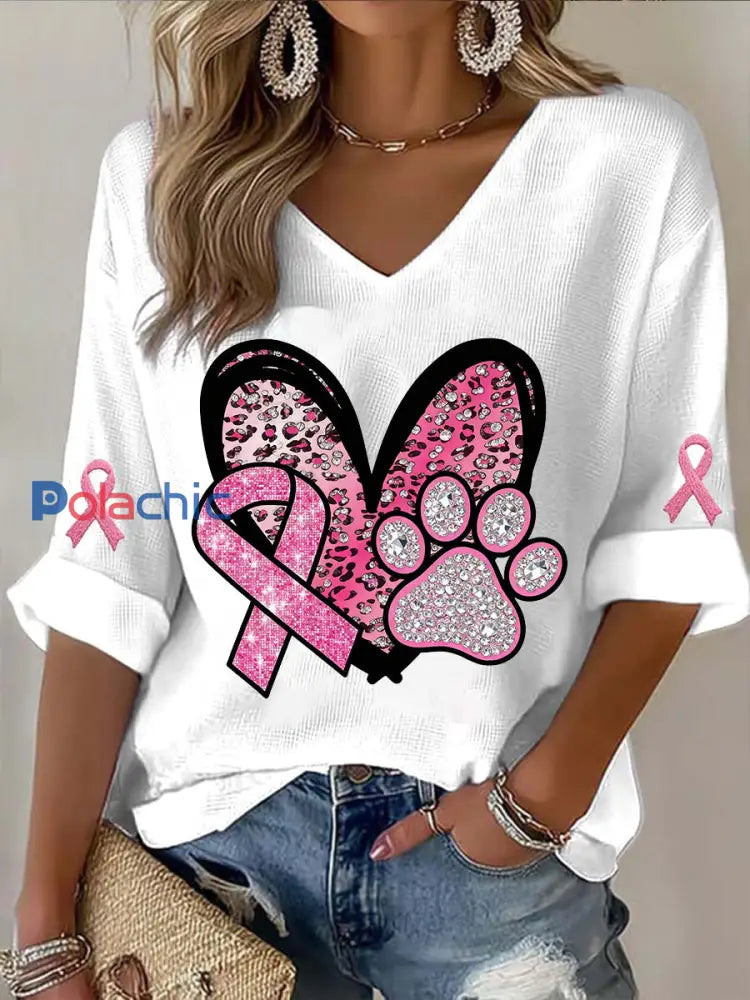 T-shirt à imprimé animal en cristal pour femmes A / S