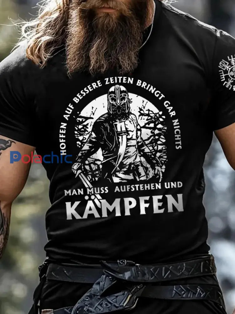 T-shirt à manches courtes Hoffen auf bessere Zeiten Homme Noir / S