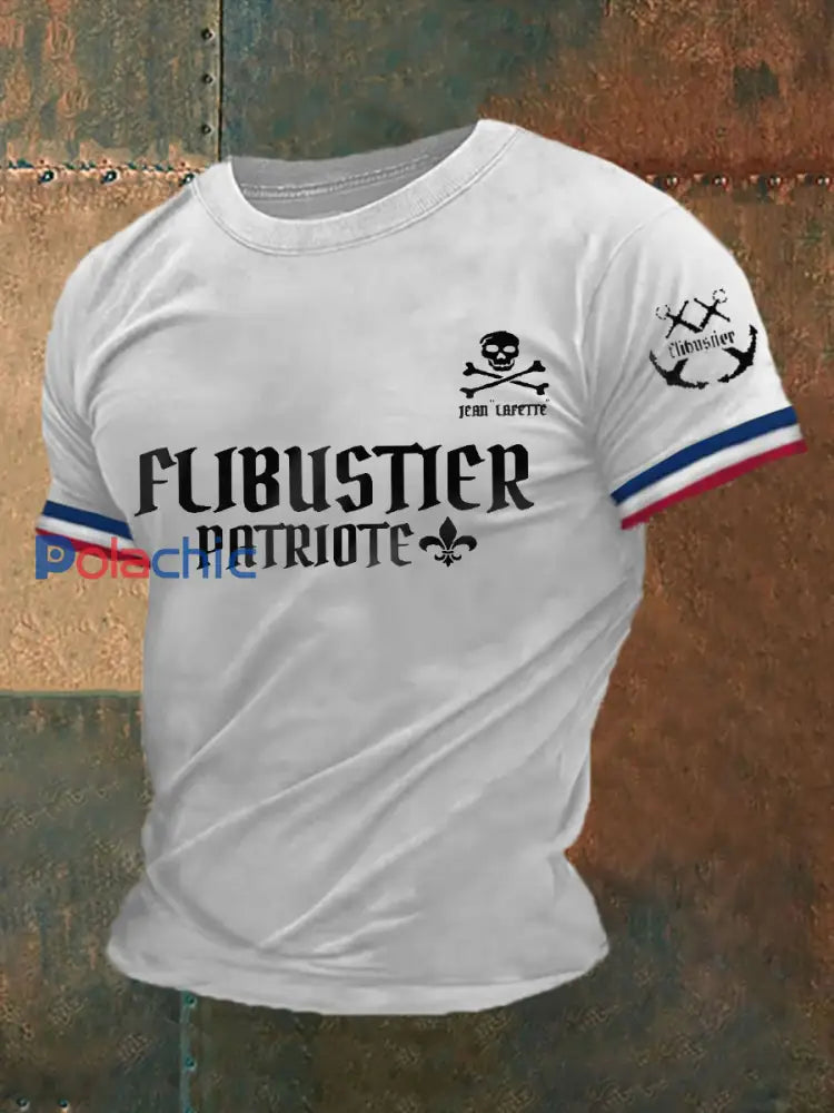 T-shirt à manches courtes imprimé Flibustier Homme Blanc / S