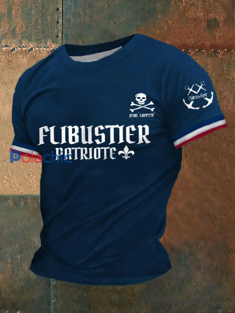 T-shirt à manches courtes imprimé Flibustier Homme Bleu Marine / S
