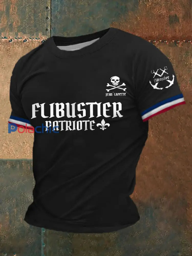 T-shirt à manches courtes imprimé Flibustier Homme Noir / S