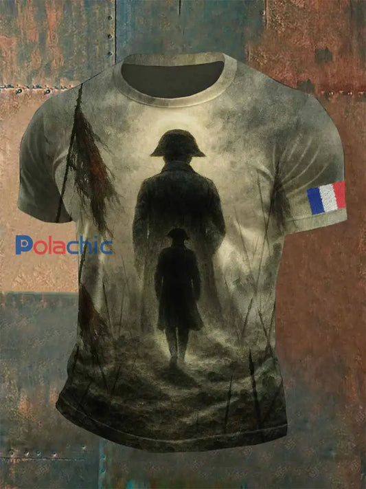 T-Shirt À Manches Courtes Imprimé Napoléon Pour Homme comme image / S