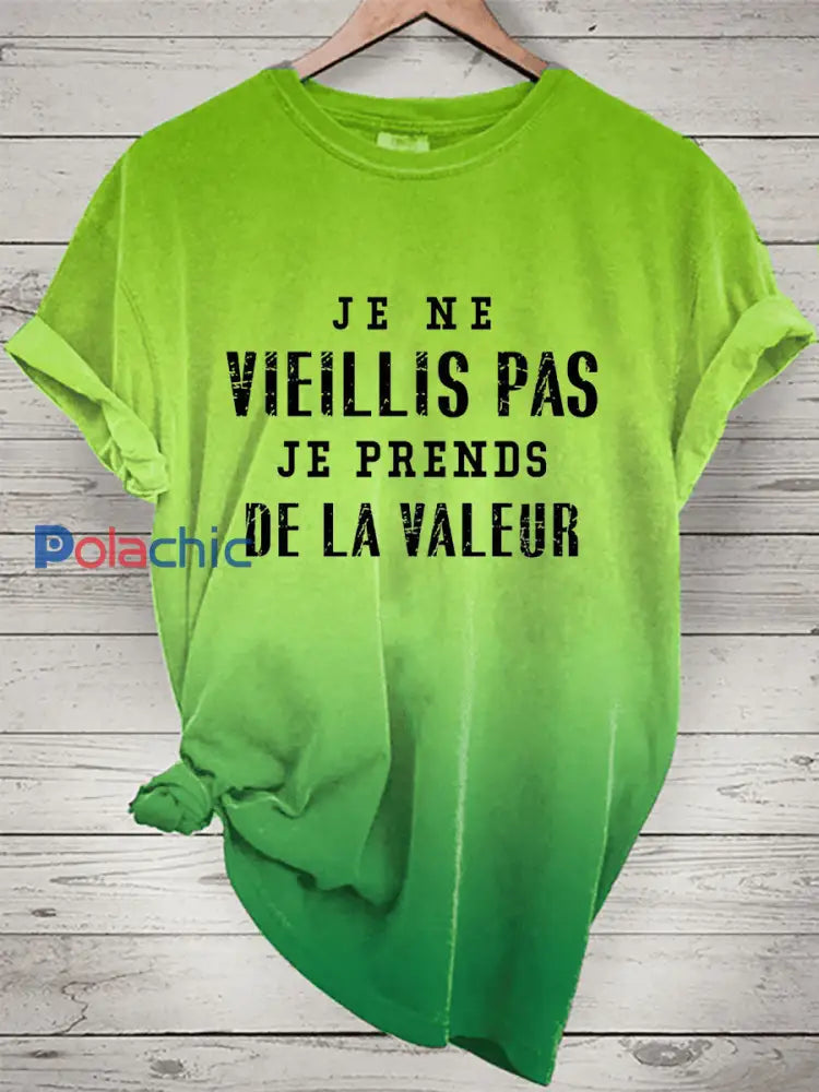 T-shirt à manches courtes Je Prends De La ValeurFemme Vert / S