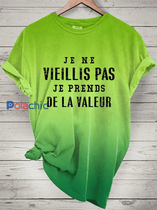 T-shirt à manches courtes Je Prends De La ValeurFemme Vert / S