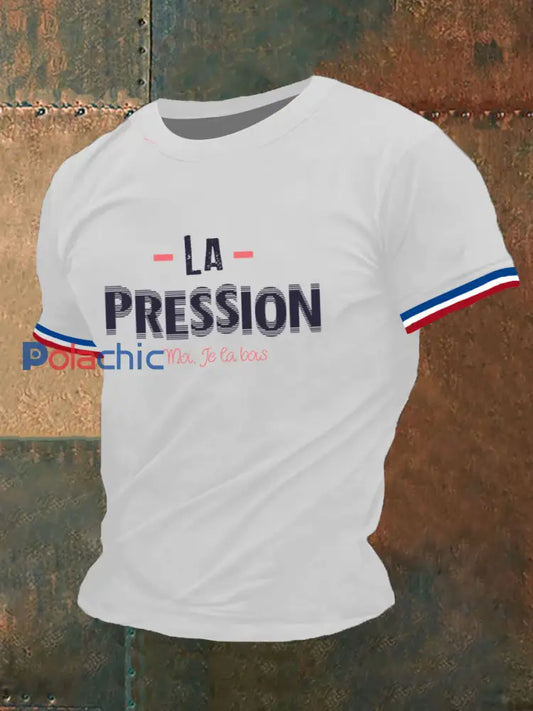 T-shirt à manches courtes La Pression Moi Je La Bois pour homme Blanc / S