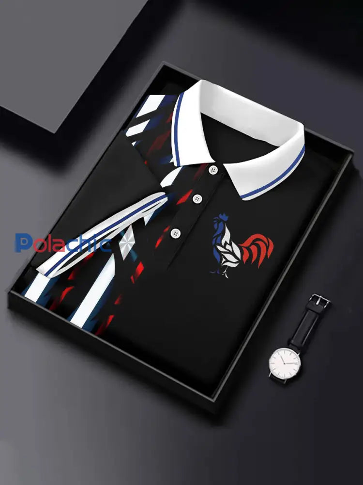 T-shirt à manches courtes Le Coq Gaulois France Homme Noir / S