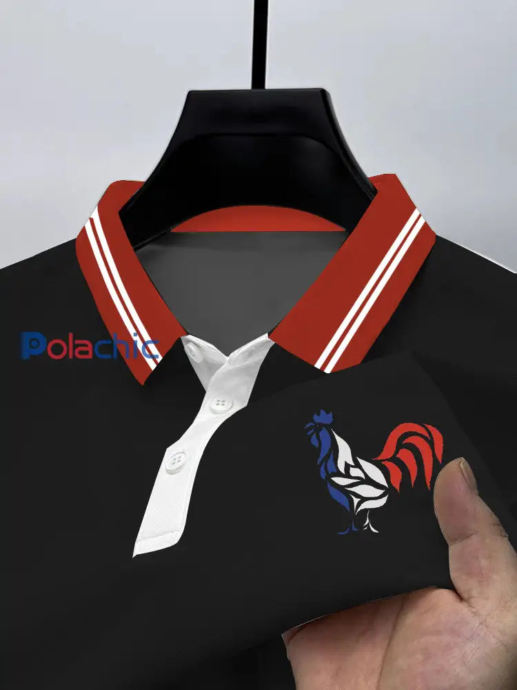 T-shirt à manches courtes Le Coq Gaulois France Homme Noir / S