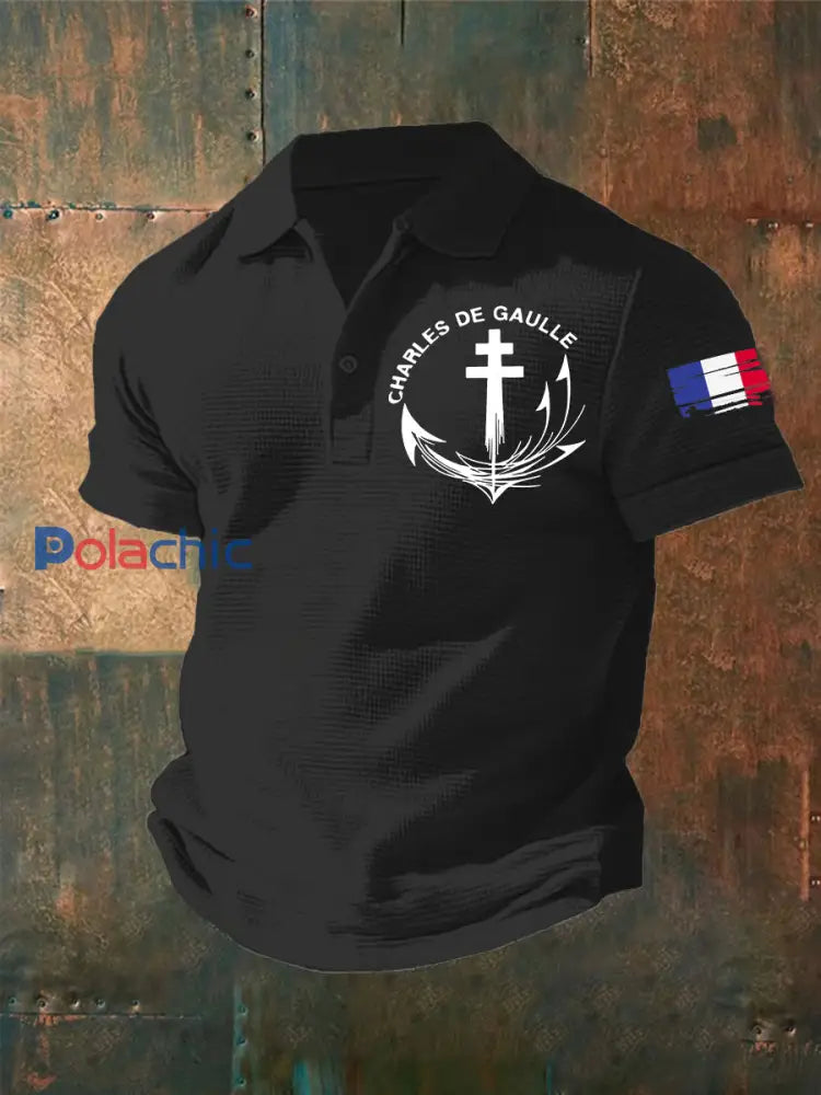 T-shirt à manches courtes Marine Nationale De Gaulle R91 Homme Noir / S