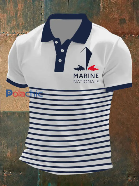 T-shirt à manches courtes Marine Nationale Homme Blanc / S