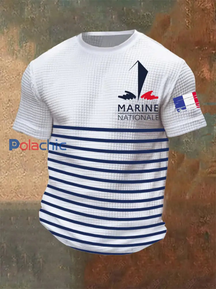T-shirt à manches courtes Marine Nationale Homme Blanc / S