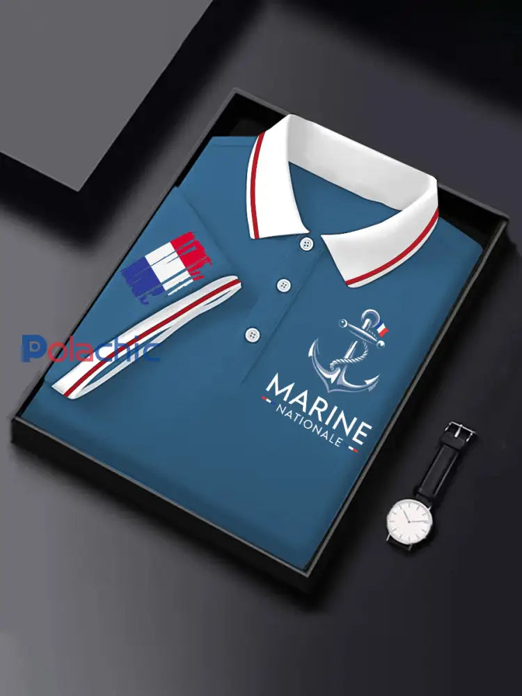 T-shirt à manches courtes Marine Nationale Homme Bleu / S