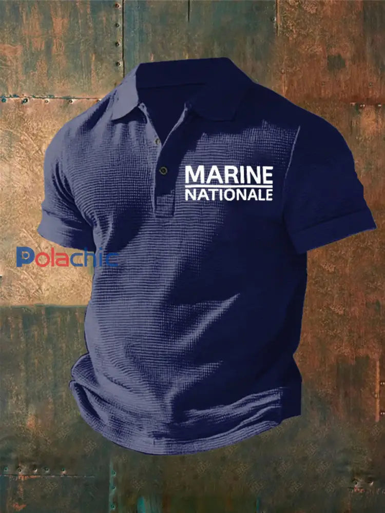 T-shirt à manches courtes Marine Nationale Homme Bleu Marine / S