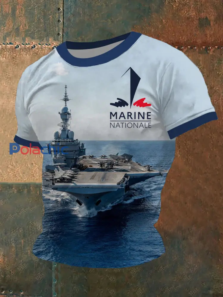 T-shirt à manches courtes Marine Nationale Homme Bleu / S