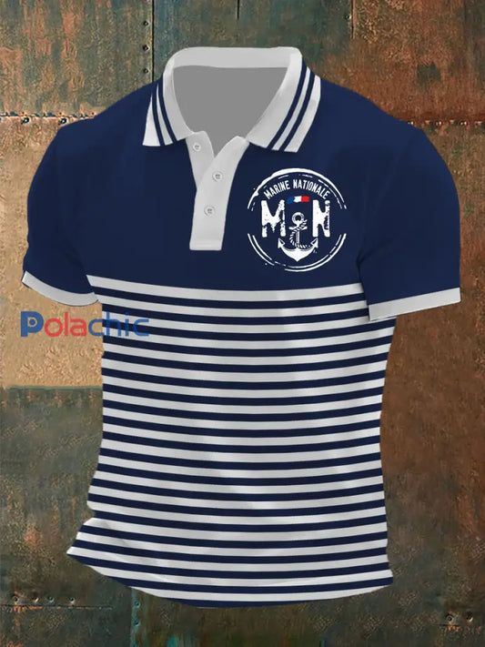 T-shirt à manches courtes Marine Nationale Homme Bleu Marine / S
