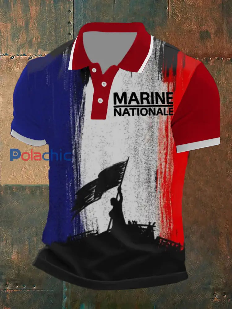 T-shirt à manches courtes Marine Nationale Homme comme image / S
