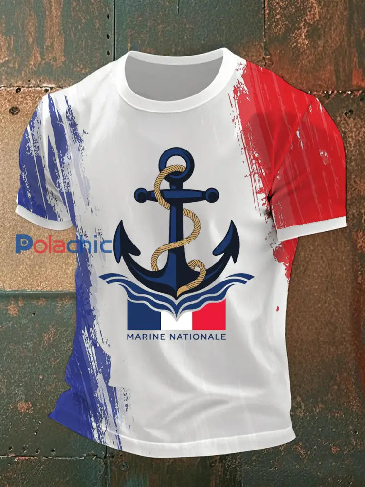 T-shirt à manches courtes Marine Nationale Homme comme image / S